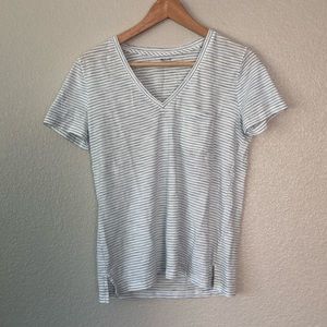 Madewell vneck stripe t-shirt Sz S
